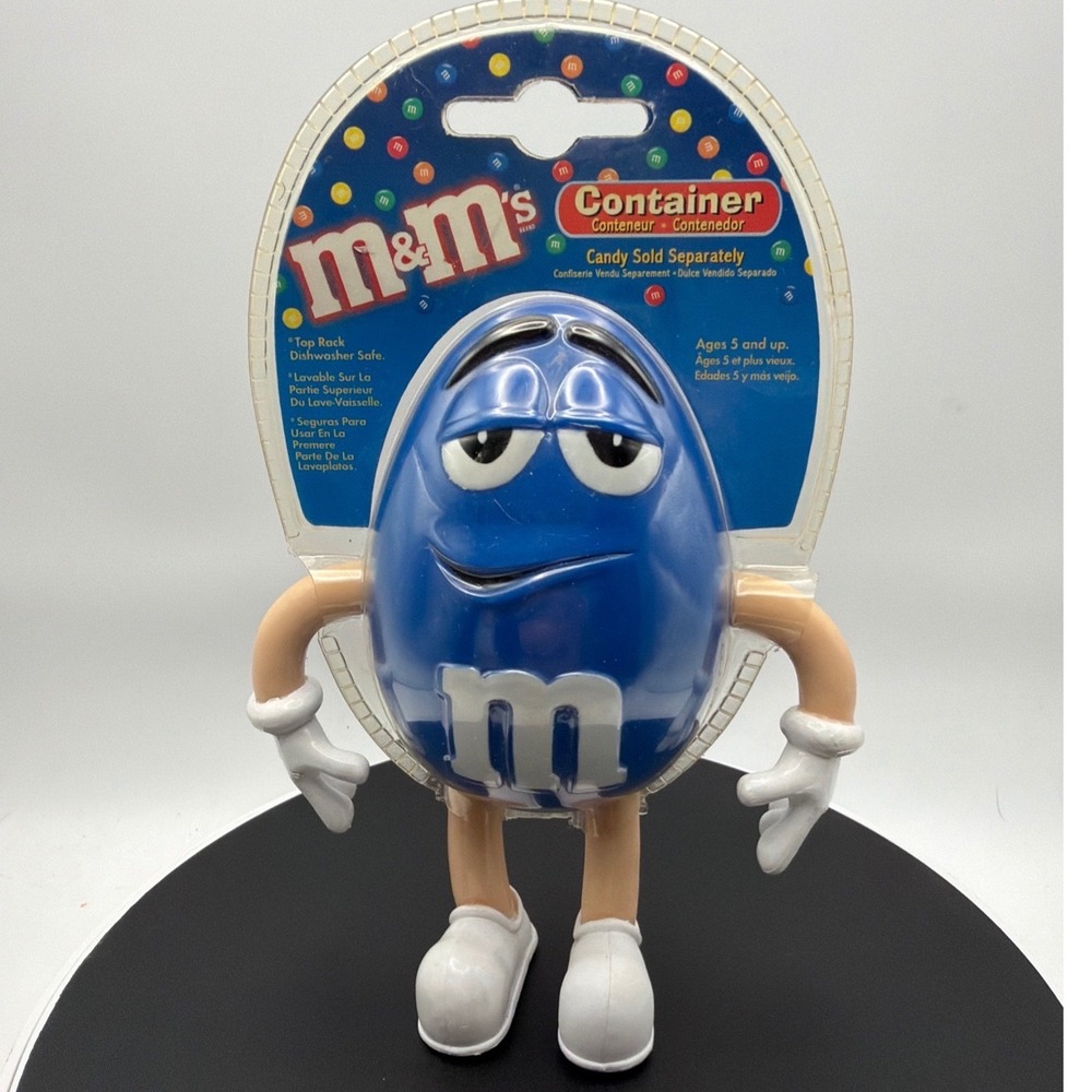 M&Ms Blue Character Candy Container Standing Figure 2002 A Aronson 71113 New